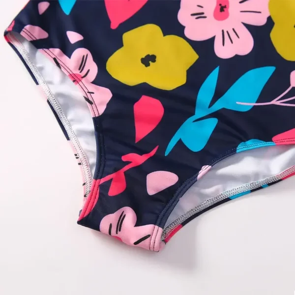2024 Children's Swimsuit Girls Long Sleeve One-piece Sun Beach Swimwear Girls Anti-UV Protection Swimming Suit for Kids Girl 5
