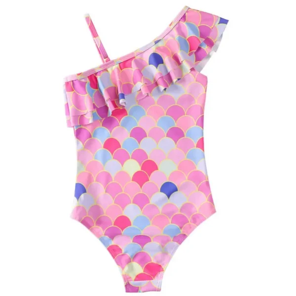 Children Girls One-Piece Swimwear with Sun Protection Stylish Look Kids Bikini Swimsuit 4-12 Years 1